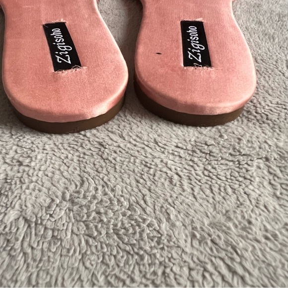 Zigi Soho Valiant Bow Satin Slide Flat Sandals Ballet Pink Sz 8.5 - Picture 10 of 13